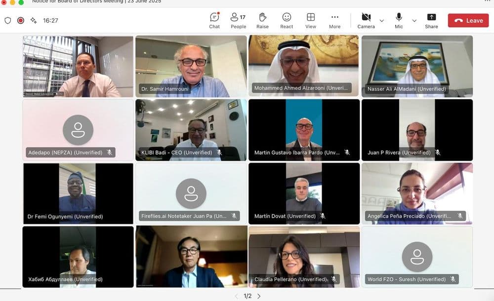 The Board of Directors of the World Free Zones Organization met on 23rd June 2025 virtually